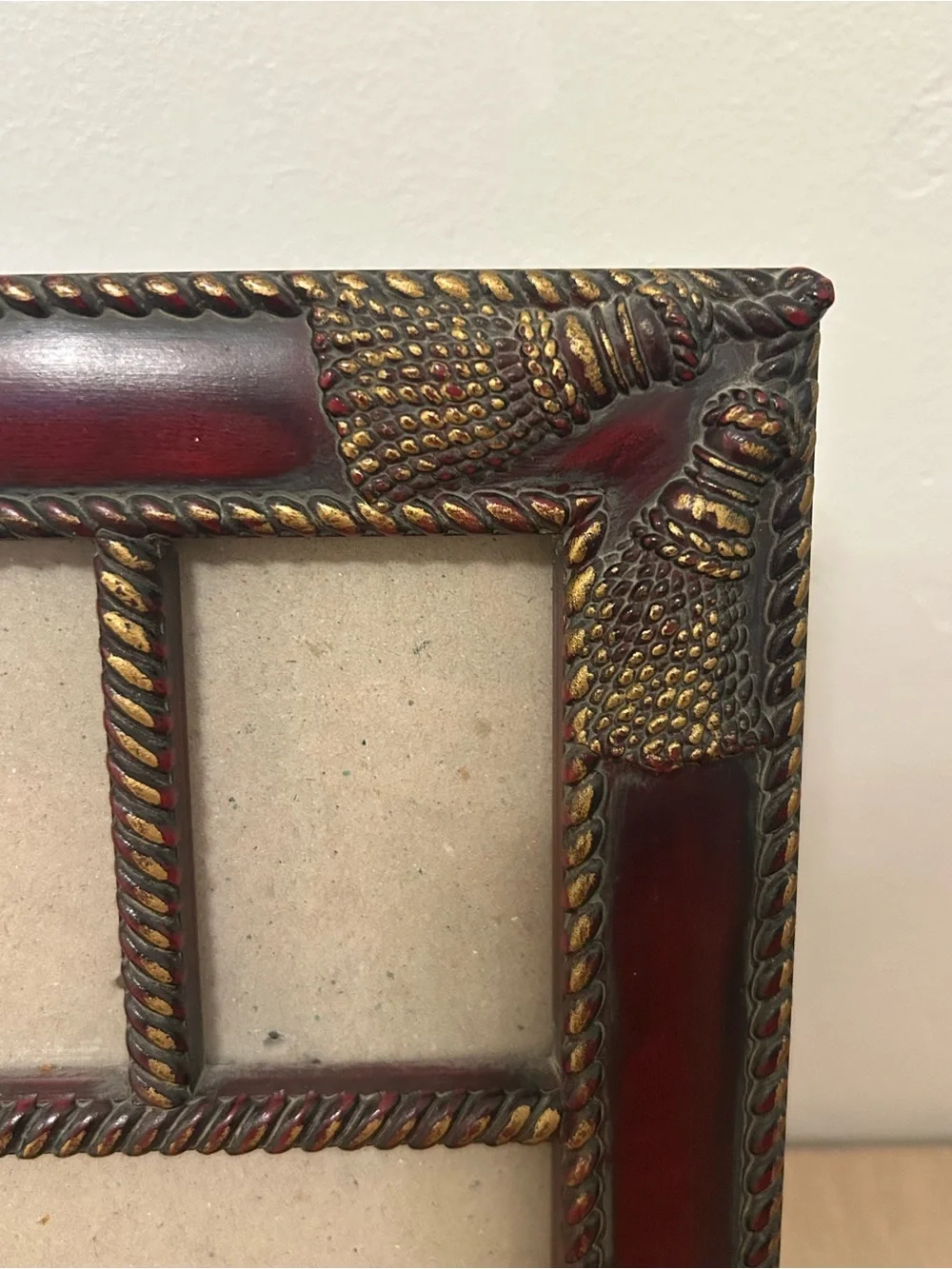 Vintage Sixtress Cherry and Gold Multi-Opening Photo Frame